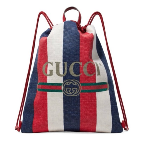 Gucci Logo Drawstring Backpack (new and unused) - Picture 1 of 7